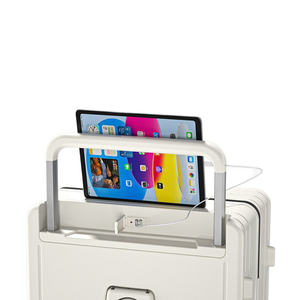 Porte-gobelet de <span class=keywords><strong>voyage</strong></span> multifonctionnel personnalisé, bagages à roulettes larges, bagages à coque rigide avec chargeur USB - Product Image 5