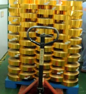 Papier d'<span class=keywords><strong>aluminium</strong></span> texturé <span class=keywords><strong>de</strong></span> qualité alimentaire 12 microns pour emballage <span class=keywords><strong>de</strong></span> bonbons au chocolat et aux graines <span class=keywords><strong>de</strong></span> sésame, découpé à la forme - Product Image 6