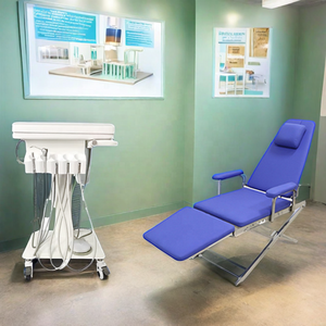 Sedia dentale mobile portatile pieghevole sedia dentale trattamento di lusso portatile con compressore d'aria pieghevole sedia dentale - Product Image 3