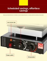 Nouvelle machine à gaufres belges et croffles en acier inoxydable personnalisée, contrôle tactile, haute efficacité, 110V/220V, garantie 1 an