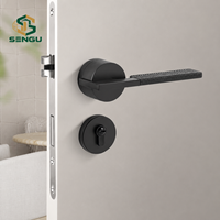 Serrure de porte silencieuse en laiton pour chambre à coucher, style contemporain, pour usage domestique ou hôtelier
