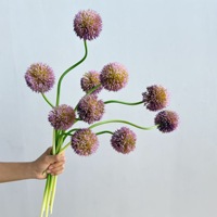 Fleur artificielle faite à la main en plastique souple, type Allium, Pissenlit, Mini baie ou Boule d'oignon, à tige unique, pour la Saint-Valentin, les mariages, les fêtes et la décoration intérieure