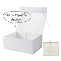 Boîtes cadeaux en papier pliables plates blanches magnétiques personnalisées pour tasse