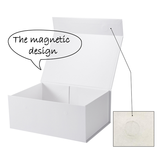 Custom Magnetic Box White Flat Foldable Paper Gift Boxes for Mug
