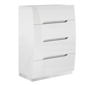 Ensemble <span class=keywords><strong>de</strong></span> meubles <span class=keywords><strong>de</strong></span> chambre à coucher en bois <span class=keywords><strong>avec</strong></span> <span class=keywords><strong>tête</strong></span> <span class=keywords><strong>de</strong></span> <span class=keywords><strong>lit</strong></span> LED et rangement à vérins hydrauliques, finition laquée blanche moderne, 4 ou 5 pièces, taille King Size, pour hôtel - Product Image 4