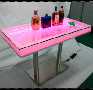 热卖现代夜总会家具玻璃桌面led吧台桌 - Product Image 2