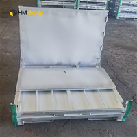 Grande boîte en métal pliable empilable pour le stockage industriel