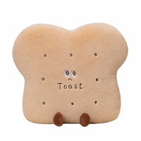 Coussin et couverture en peluche 2-en-1 personnalisés en forme de pain/biscuit, doux, avec couverture décorative, pour cadeau
