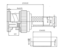 WSARK 12G-SDI BNC avec RG59, connecteurs entièrement plaqués or et gaine de protection pour câble coaxial RG59
