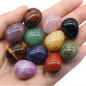 Wholesale Natural Polished Healing Crystals Tiger Eye Tumble Stones Carvings For Energy Decoration