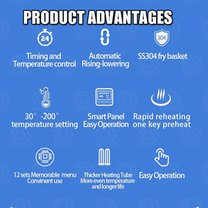 De công nghiệp khoai tây chiên khoai tây chiên gà rán bánh rán tự động tự động nâng lên nồi chiên sâu máy cho doanh số bán hàng - Product Image 3