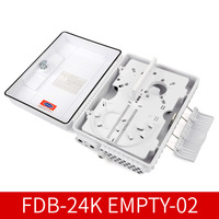Boîtier de distribution de fibre optique 1:16 Cassette Splitter Box FTTH FAT IP65 à montage mural ou sur poteau, 24 ports, boîtier de terminaison d'accès NAP ODP