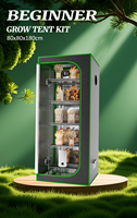 Kit de Variétés de Champignons Exquises 80*80*180cm avec Cadre Métallique pour Kit d'Éclairage LED de Culture Intérieure Spectre Complet UV IR