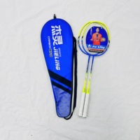 Raquette de badminton en aluminium JIELING A100 avec poignée en bois - Multi-usages (défense/offensive/contrôle du volant) pour les professionnels