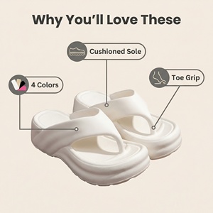 Yearning woman EVA <b>flip</b>-<b>flop</b>, Indoor/outdoor <b>Soft</b> Sole Home Slippers, Comfortable Summer Couple Footwear - Product Image 3