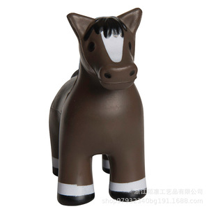 Pu Foamed Horse Cartoon Animal High <b>Rebound</b> Desk Ornament Gift Toy For Kids 2 4 Years Unisex - Product Image 1