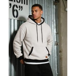 Custom AL-BARAJ INDUSTRIES Men's Winter <b>Hoodie</b> Cotton Fleece Pullover Pocket Breathable Casual Long Sleeve Sweatshirt 220g OEM - Product Image 2