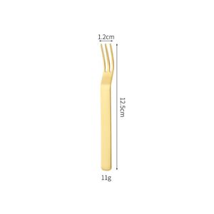 Lot de 6 petites fourchettes à pâtisserie, gâteau, dessert et fruits en acier inoxydable 304 avec support pour mariage - Product Image 3