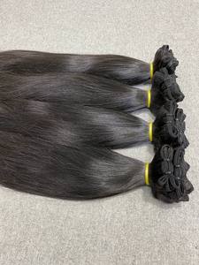 Paquete de cabello intacto con cutícula virgen vendedores extensión de cabello humano crudo de trama dibujada doble estilo natural precio negociable - Product Image 3