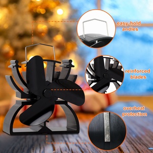 Ventilateur de poêle à bois mini <span class=keywords><strong>VODA</strong></span> 12,5 cm alimenté par la chaleur, ventilateur écologique à 3 pales pour poêles à bois / gaz / granulés - Product Image 3
