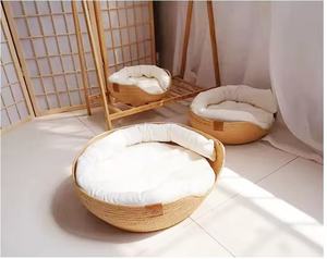 Cama Ortopédica de Felpa para Mascotas con Patrón Sólido, Calmante y Anti-Ansiedad, Lavable, Hexagonal, para Gatos Pequeños, Mejora en Invierno - Product Image 2