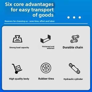 Ascenseur hydraulique brouette électrique petit chariot à plat Mobile plate-forme en acier pour entrepôt logistique cric de palette main Mobile - Product Image 3
