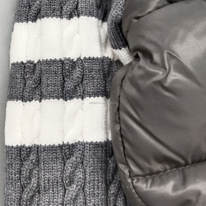 Veste matelassée personnalisée pour l'hiver <span class=keywords><strong>Patch</strong></span> rembourré en duvet bulle Manches tricotées de travail - Product Image 4