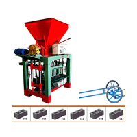 Machine de moulage automatique mobile compacte pour blocs creux et briques avec moteur vibrant, multi-tension (220V/380V), facile à utiliser