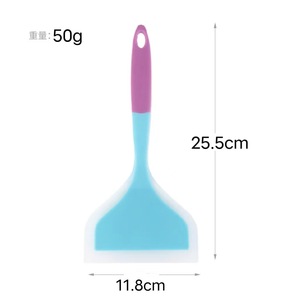 Silicone Cooking Spatula Two Color High Temperature Resistant For Frying <b>Eggs</b> Pizza Food Grade Kitchen Tool Non Stick Pan - Product Image 4