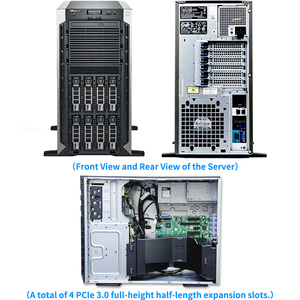 Servidor en Torre <span class=keywords><strong>Dell</strong></span> PowerEdge T340 <span class=keywords><strong>T140</strong></span> Usado y Reacondicionado, Intel Xeon E-2224, DDR4, SAS, en Stock, Venta al Por Mayor - Product Image 3