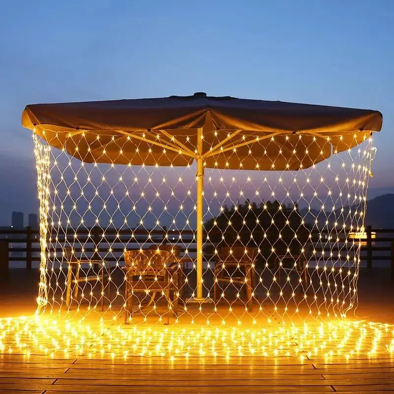 taizhou deco-maker 1.5M*1.5M Led Fishing Net Mesh String Light Outdoor Use Decorative Christmas Lighting