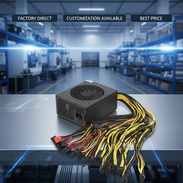 Factory Direct Sale 4U Silent ATX 2000W 20+4Pin Power Supply Supports 8 Graphics Card Connectors for Server Stock