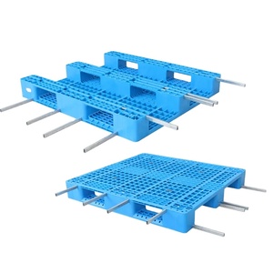 1200x1000x150mm heavy duty 8 steel <strong>bars</strong> reinforced hdpe large 4 way entry euro plastic <strong>pallet</strong> - Product Image 1