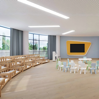 Panneau acoustique moderne perforé en bois, prêt à l'emploi, sans formaldéhyde, léger, résistant à l'humidité et ignifuge pour salon