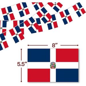 Custom Shape Size Rectangle Triangle Dominica Dominican Republic Banner String <b>Flag</b> for Indoor Outdoor Decorations - Product Image 3