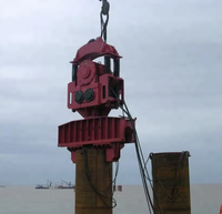 Piles de renforcement en acier pour palplanches APZ-90A, marteau vibro-électrique de type grue, moteur à engrenages, système entièrement hydraulique haute performance