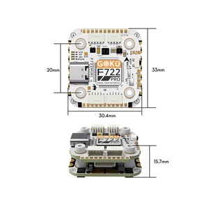 Flywoo <span class=keywords><strong>GOKU</strong></span> F722 Pro Mini V2 20x20 FC 4 in 1 ESC FPV Flight Controller 45A 32Bit AM32 Scheda di Controllo Quadricottero in Metallo - Product Image 2