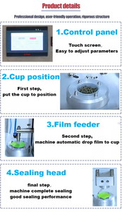 Machine de scellage thermique semi-automatique manuelle Xtime pour capsules de café <span class=keywords><strong>Nespresso</strong></span>, bols, bocaux, films PET, PE, PVC et feuilles d'aluminium - Product Image 5