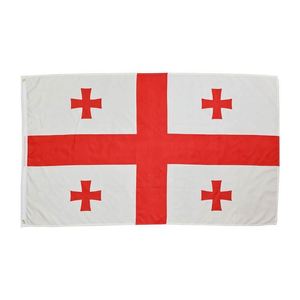 Bandera Nacional de Georgia de 3x5 pies, de poliéster, portátil, ecológica, duradera, personalizada para todos los países, con 2 ojales, al por mayor - Product Image 2