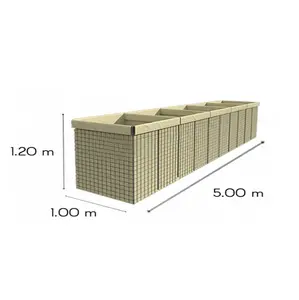 300g Geotextile Welded Hesco Wall MIL1 Welded Basket HESCO Barriers Price