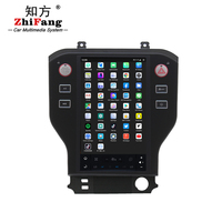 Radio de Coche con Pantalla Vertical Android de 11.8 Pulgadas, Reproductor Multimedia de DVD para Ford Mustang Plus 2014-2019, Navegación GPS, Cámara Trasera