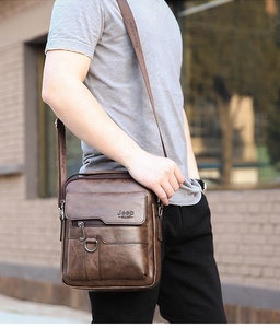 Large Capacity Men's Fashionable Travel <b>Messenger</b> <b>Bag</b> Wear-Resistant Waterproof PU Leather Shoulder <b>Bag</b> - Product Image 6