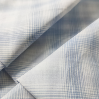 Prix bas léger doux 93GSM 100% coton tissu solide vérifier Patten tissus tissé sergé tissu Textile pour T-shirt vêtement