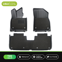 Karpet Mobil 3D TPE Anti Air Anti Selip Sesuai Bentuk Interior LHD, Pelindung Bagasi