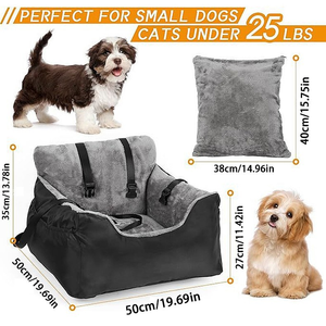 Asiento <span class=keywords><strong>de</strong></span> coche impermeable para perros al <span class=keywords><strong>por</strong></span> mayor con cordón <span class=keywords><strong>de</strong></span> seguridad, cama <span class=keywords><strong>de</strong></span> viaje engrosada para mascotas, para perros pequeños y medianos, para asiento delantero, a granel - Product Image 2