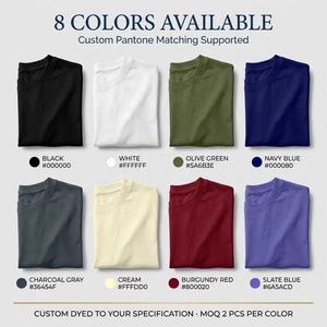 T-shirt Homme Personnalisé en Coton Peigné Lourd 220 GSM, Style Vintage Uni à Épaules Tombantes, Vente en Gros, Tee-shirt Oversize Streetwear Vierge, OEM - Product Image 3