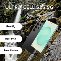 Precio de fábrica 2025 Ultra Cell S25 5G Smartphone Teléfono para juegos de gama alta con cámara trasera HD de 108MP Dual SIM Octa Core Mobile