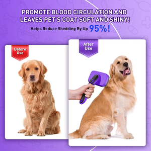 Spazzola Autopulente Retrattile NiBao per Animali Domestici, per Rimuovere il Pelo Sottocutaneo, Pettine per Toelettatura di Cani e Gatti - Product Image 3