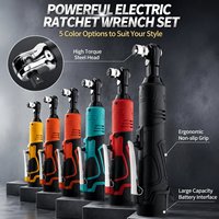Clé à cliquet sans fil à angle droit de 90 degrés, outil alimenté par batterie au lithium rechargeable 16V, 260 tr/min, 1200 coups par minute, pour structure de scène