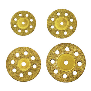 Kit de disques diamantés pour outils rotatifs, lames de scie diamantées de 20 mm, 22 mm, 25 mm, 30 mm avec mandrin pour disques de coupe, mini disques de découpe diamantés circulaires - Product Image 1